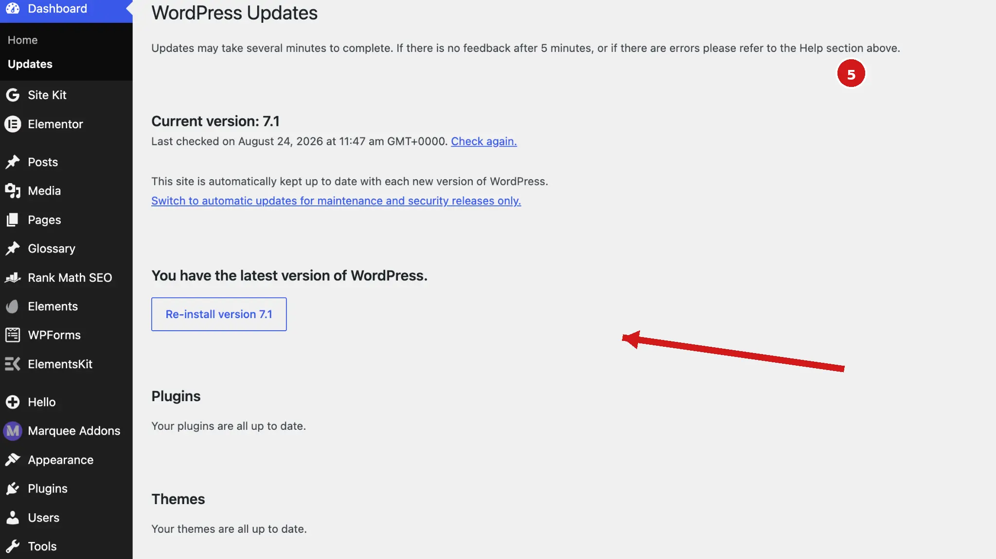Step 9: Update everything and harden the site