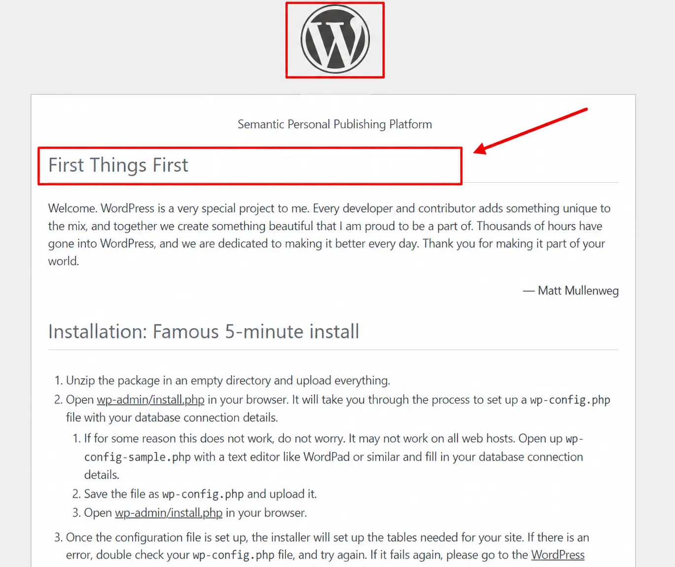 Check the readme.html file