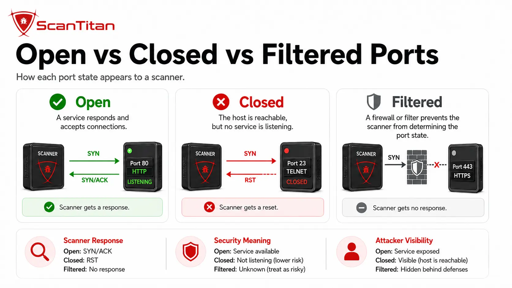 Open, Closed, Filtered, and Other Nmap Port States