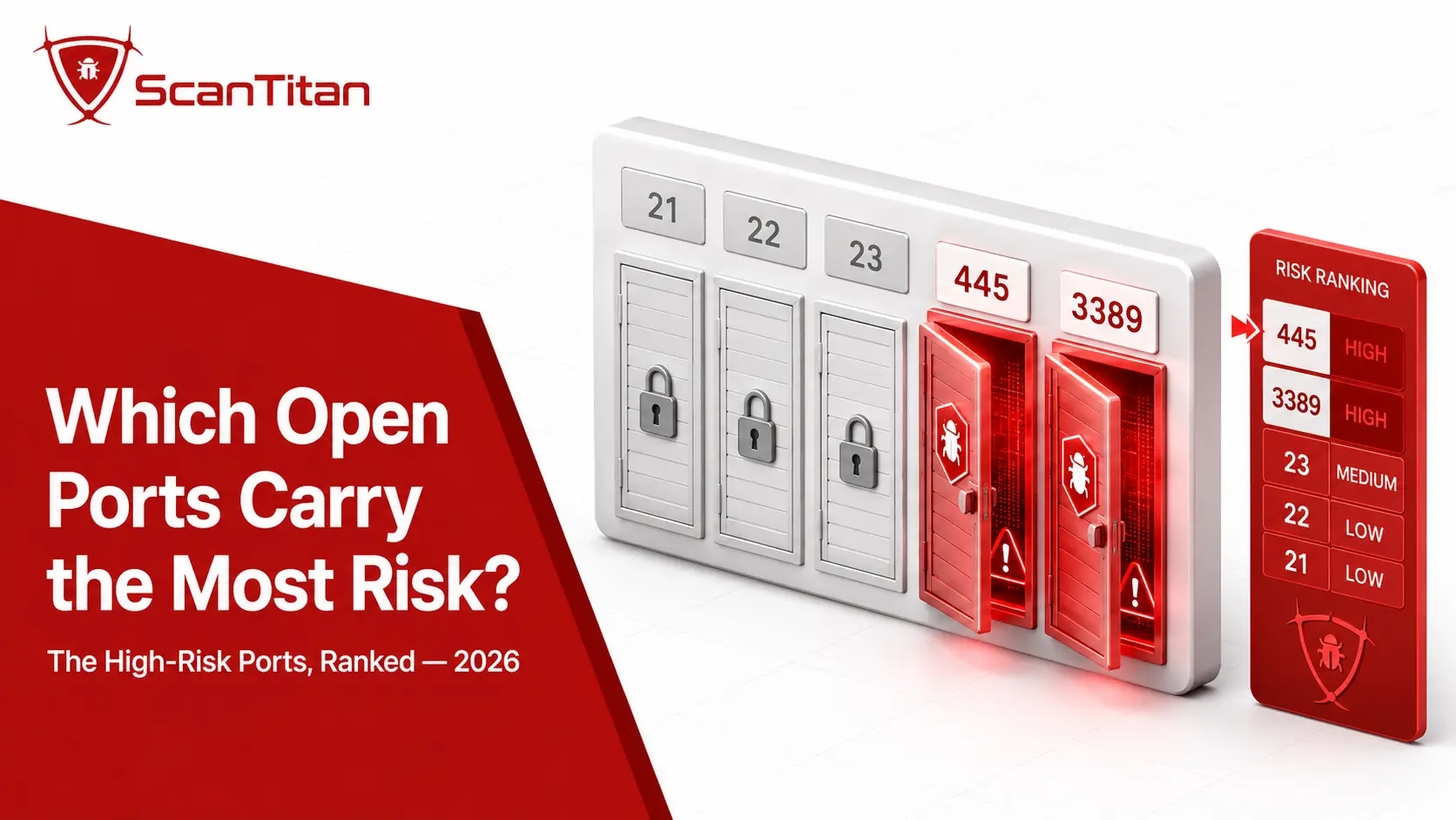 Which open ports carry the most risk