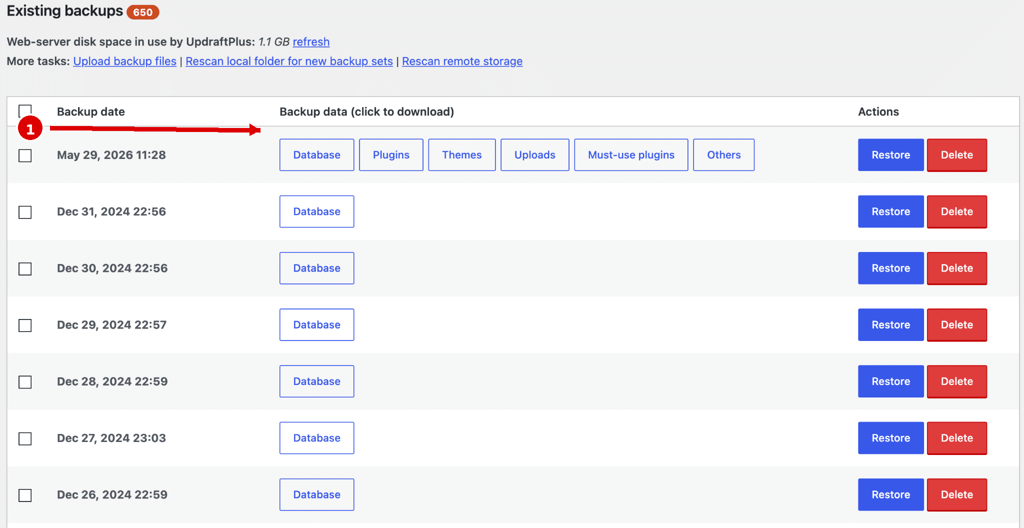 Query the db_version schema number in phpMyAdmin