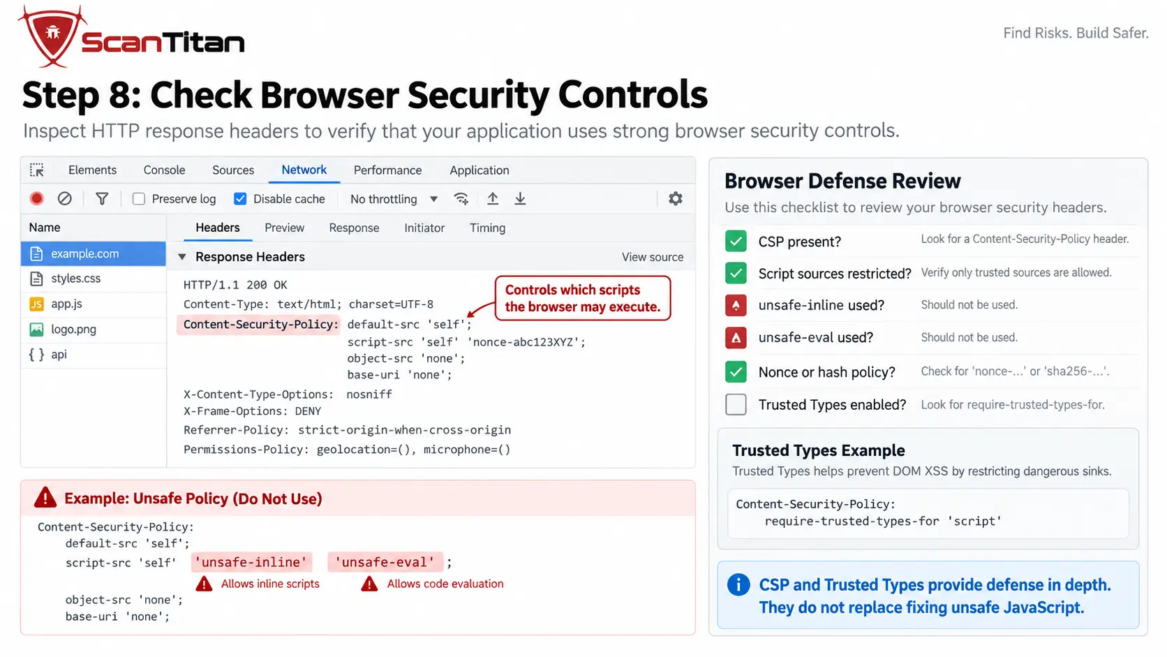 Check Browser Security Controls