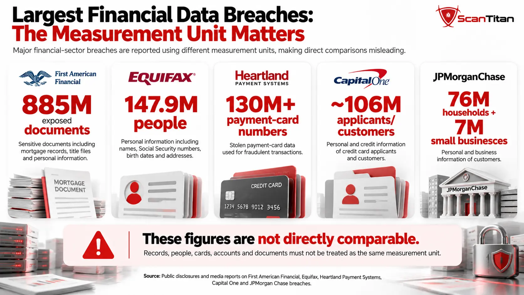 Largest Financial Data Breaches by Measurement Type