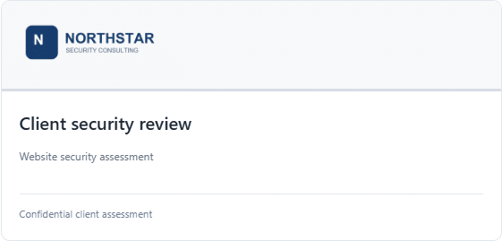 Demonstration of applying custom branding to a ScanTitan client assessment report