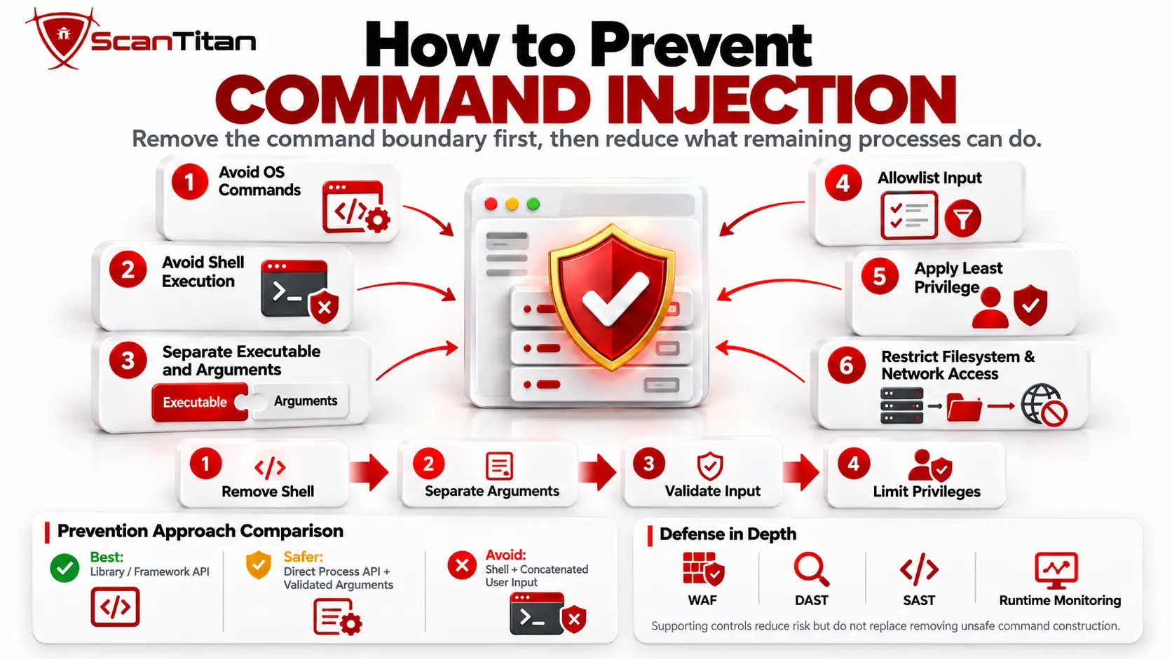 Prevent Command Injection Infographic