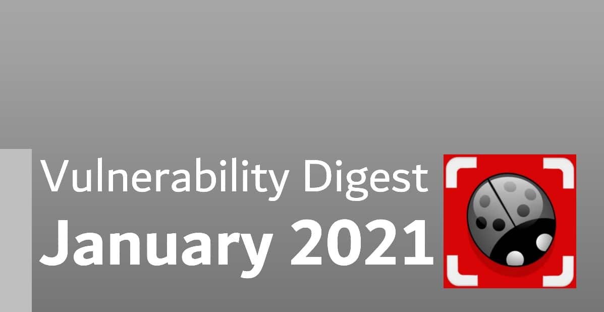 January 2021 vulnerability digest report cover