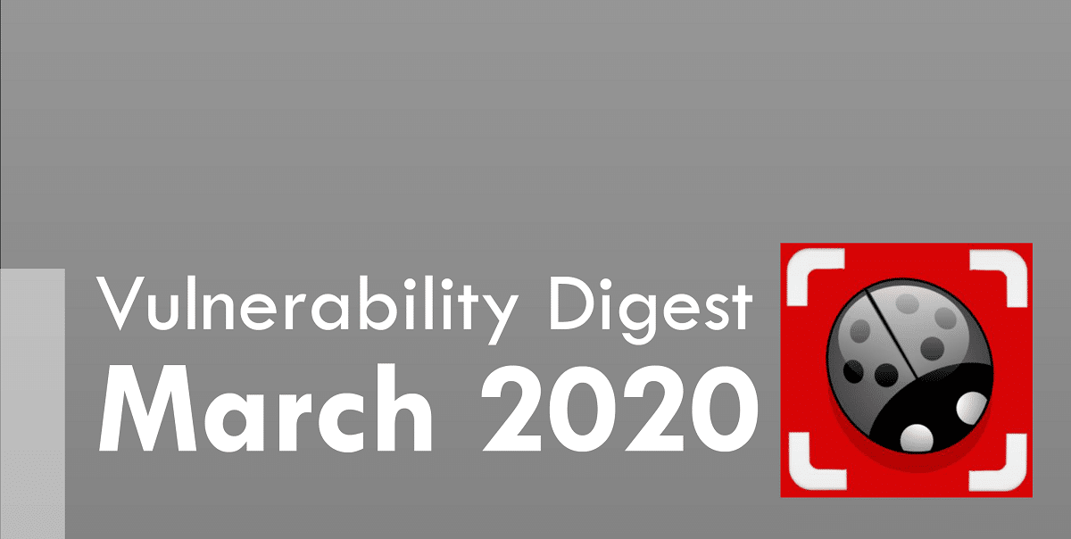 March 2020 vulnerability digest report cover